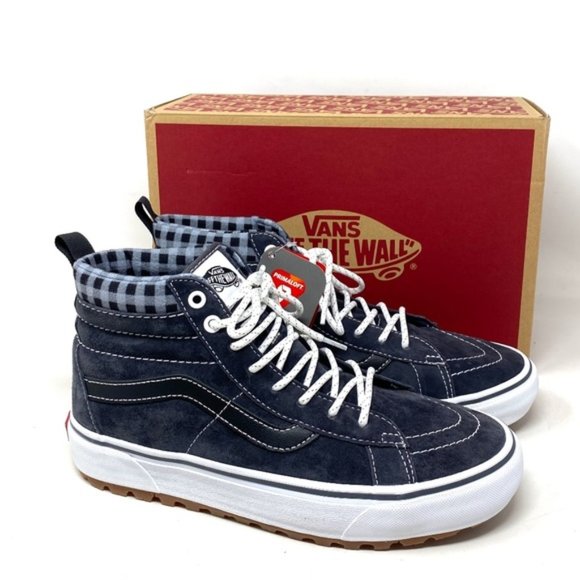 Vans Other - VANS SK8-Hi MTE-1 High Top Plaid Gray Suede Men’s Size Sneakers VN0A5HZYGYW